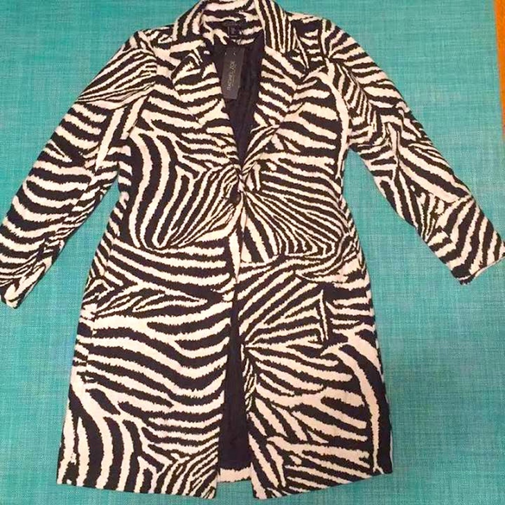 Rachel Zoe Zebra statement coat